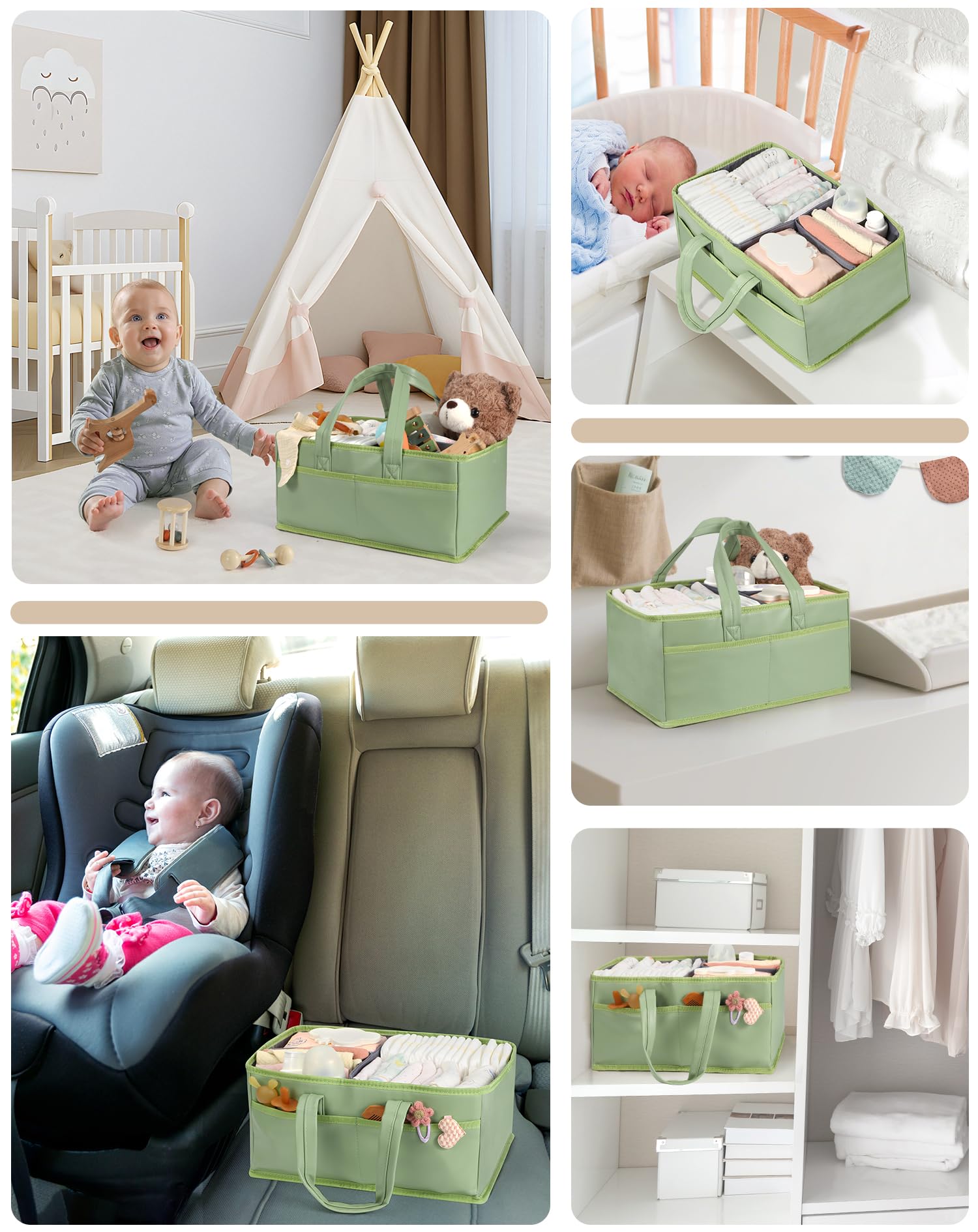 URMYWO travel-friendly diaper basket for trips