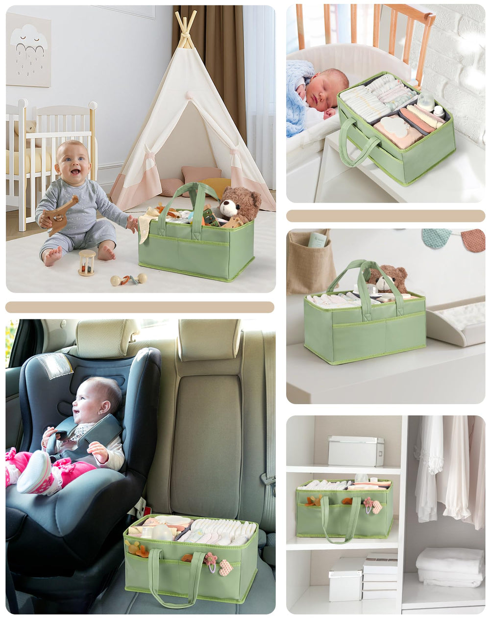 URMYWO travel-friendly diaper basket for trips