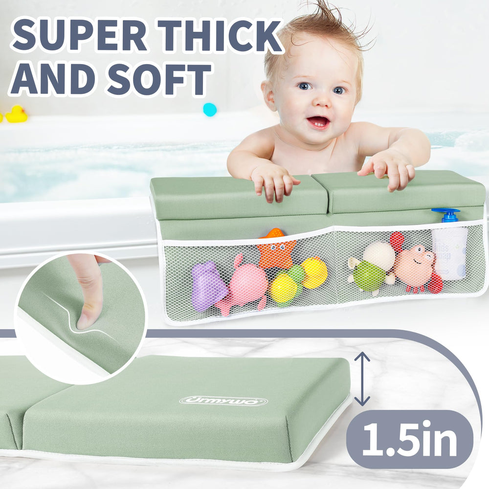 URMYWO kneeler with six anti-slip suction cups stabilizes tub surfaces