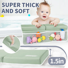 URMYWO kneeler with six anti-slip suction cups stabilizes tub surfaces