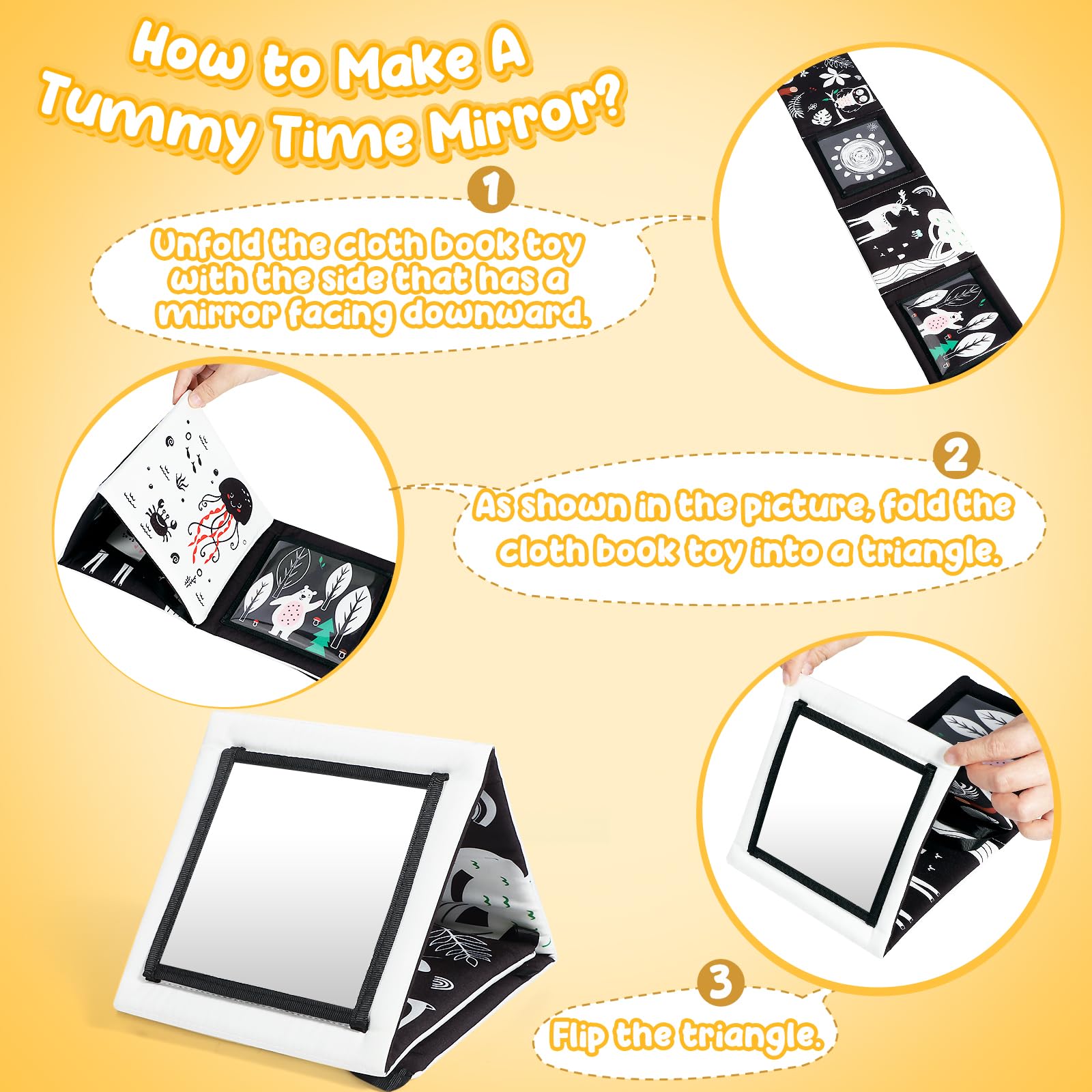 URMYWO portable design makes tummy time easy anywhere.