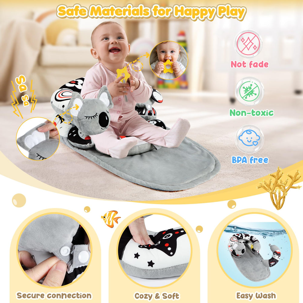URMYWO tummy time mat BPA-free teether for safe teething fun.