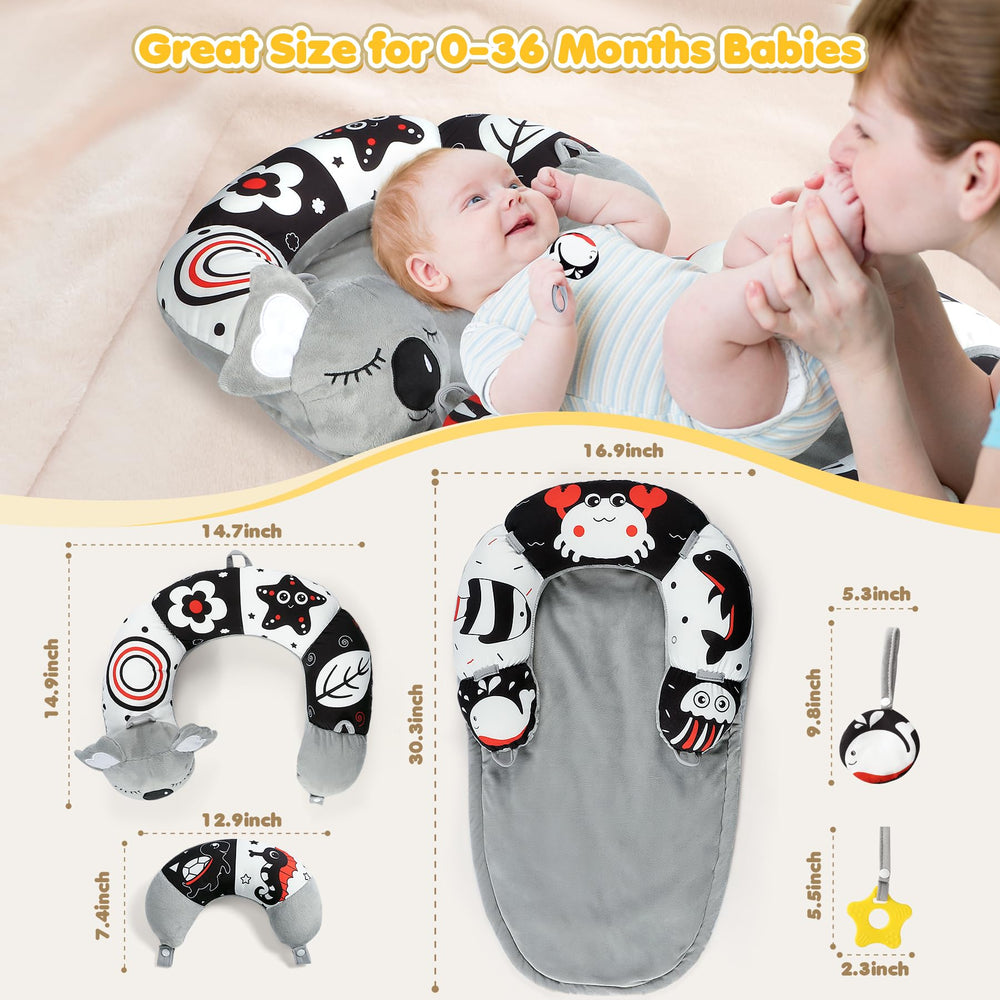 URMYWO tummy time mat cotton cover is soft, breathable.