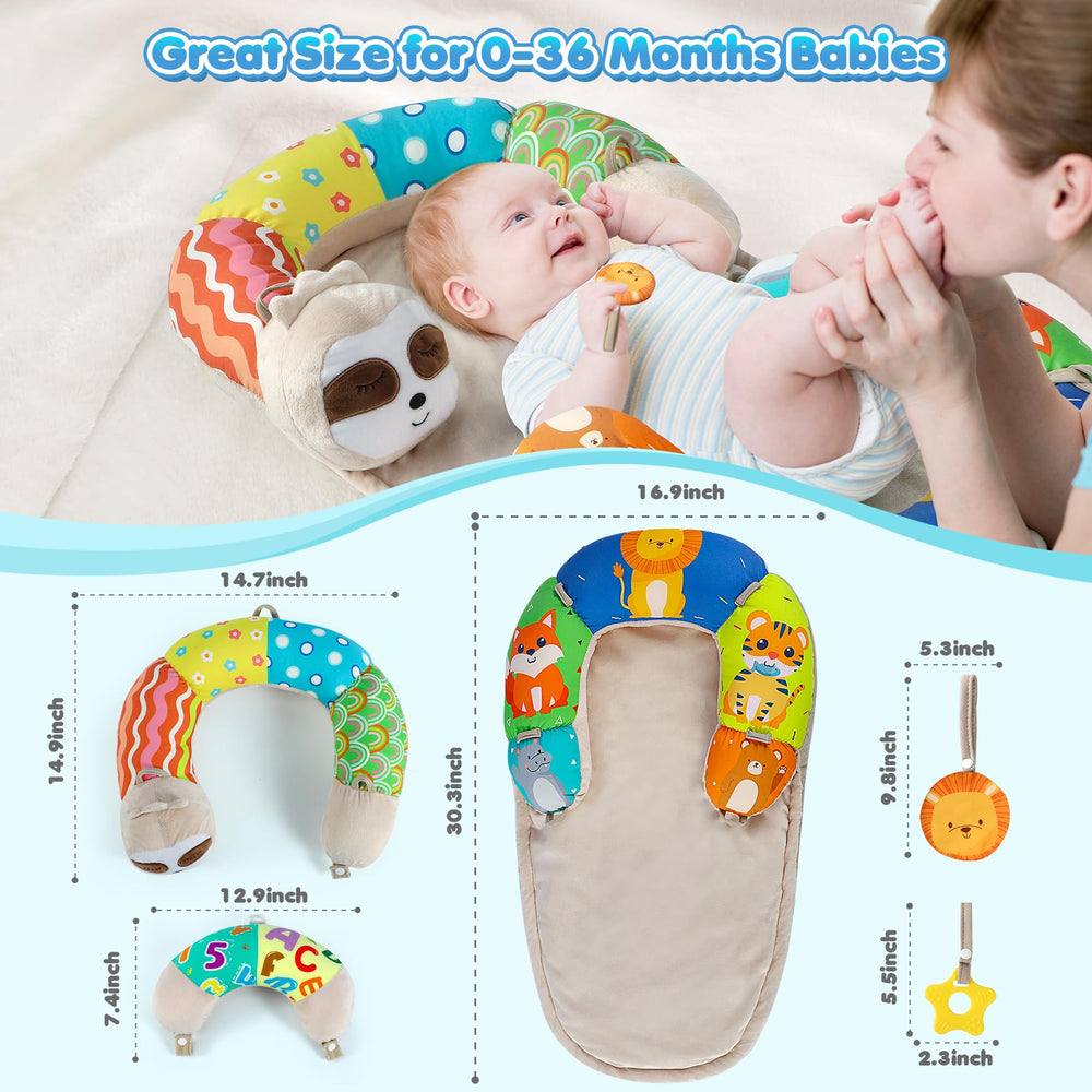 URMYWO Tummy Time Mat crinkle paper sounds engage hearing