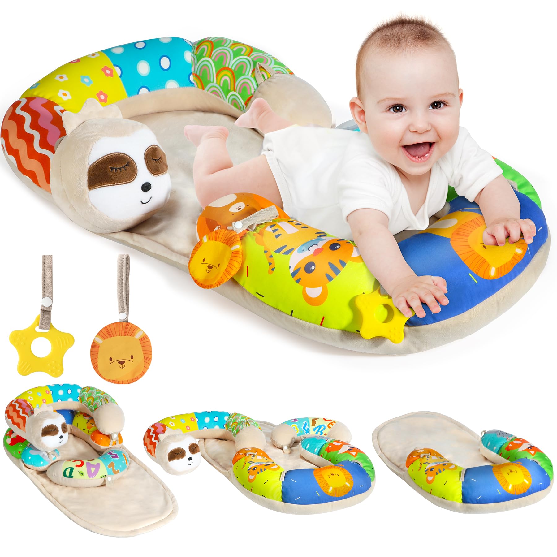 URMYWO Tummy Time Mat folded pillow — compact, cozy setup for baby play
