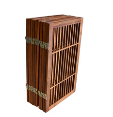 Urnporium acacia hardwood gate highlights natural durability and strength.