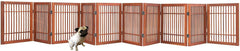 Urnporium acacia-hardwood gate folded for compact storage.