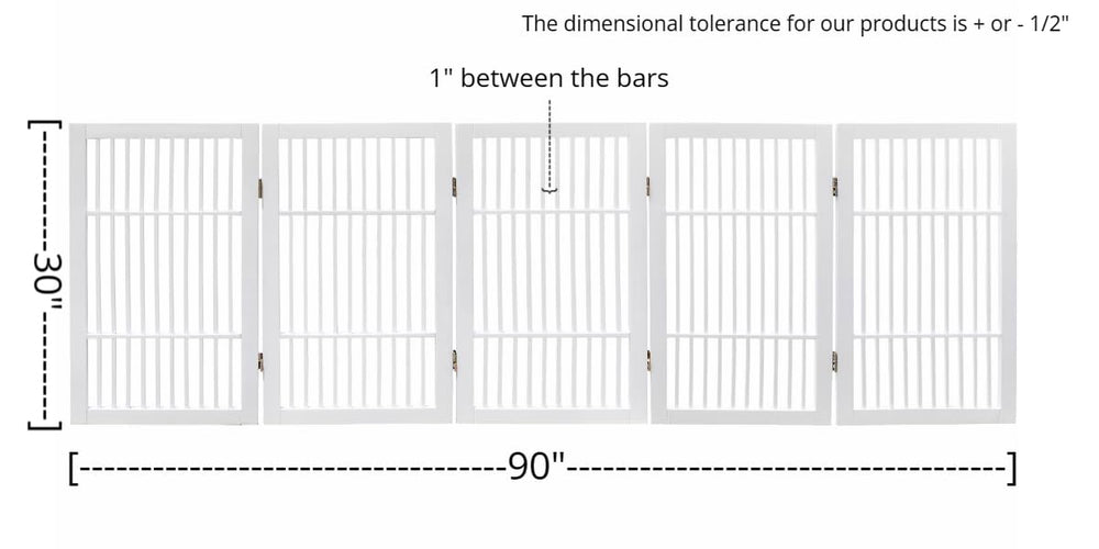 Urnporium acacia wood gate in wide Z shape for doorway or stair barrier
