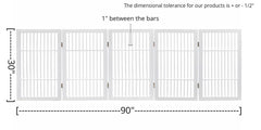 Urnporium acacia wood gate in wide Z shape for doorway or stair barrier