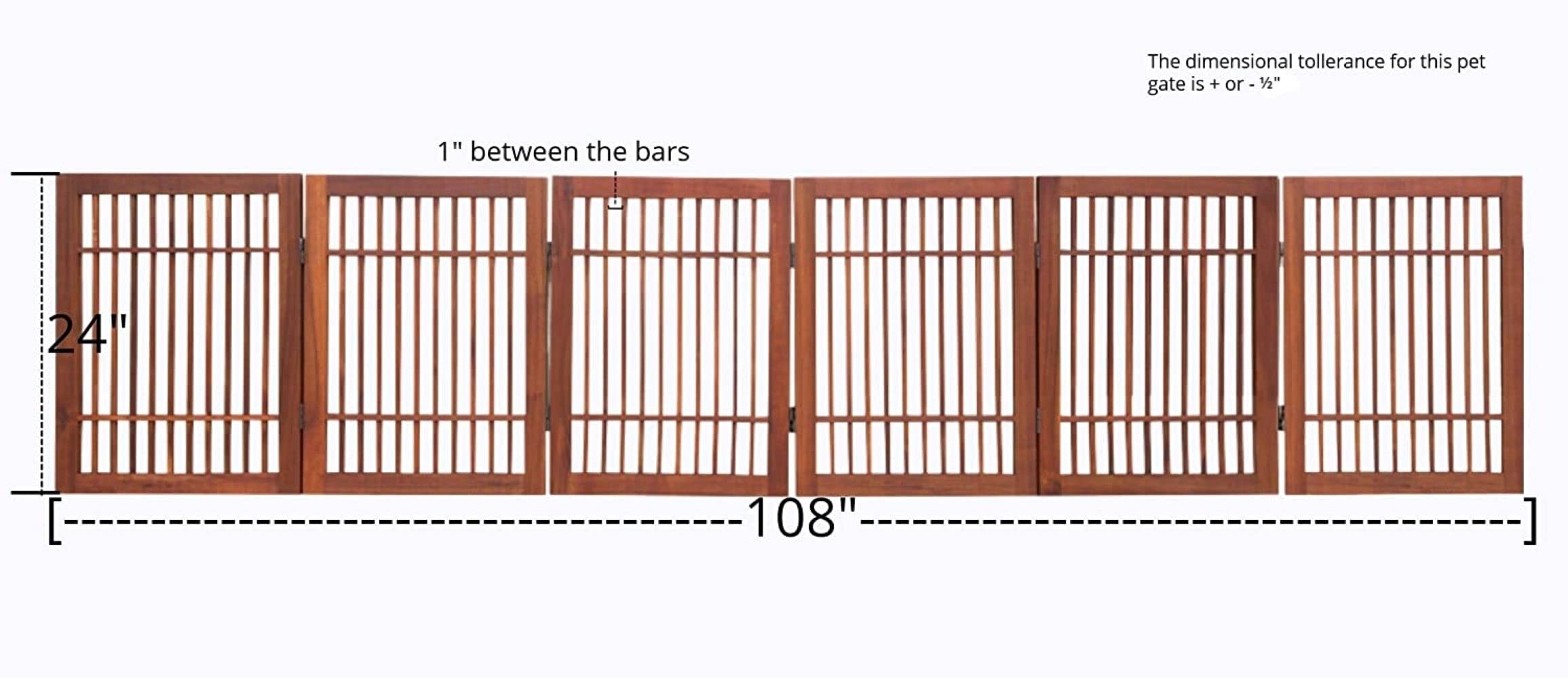 Urnporium dog gate folded for compact storage in small spaces.