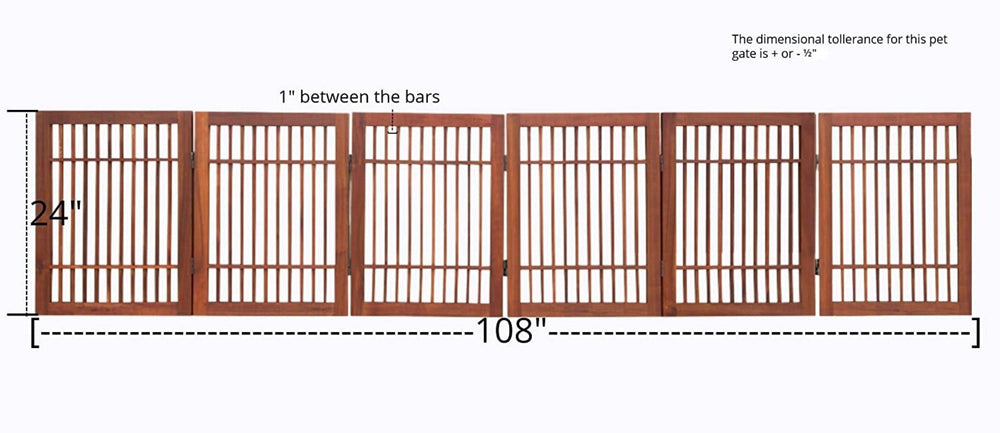 Urnporium dog gate folded for compact storage in small spaces.