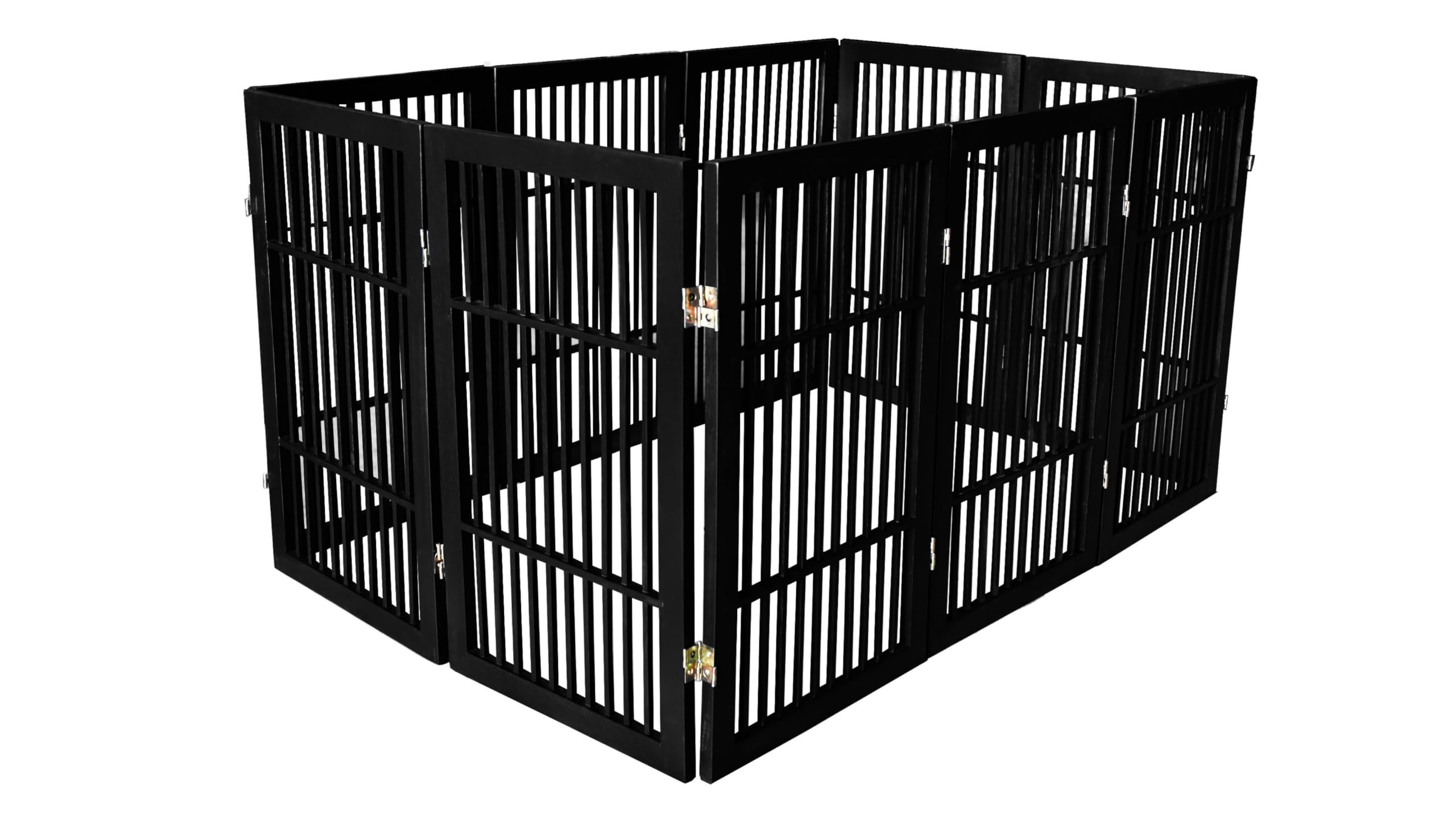 Urnporium durable acacia pet gate blends with home decor and withstands daily wear