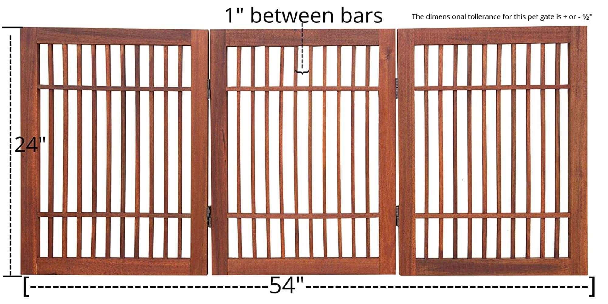 Urnporium freestanding accordion gate extended to cover a broad doorway.