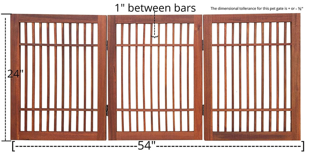 Urnporium freestanding accordion gate extended to cover a broad doorway.