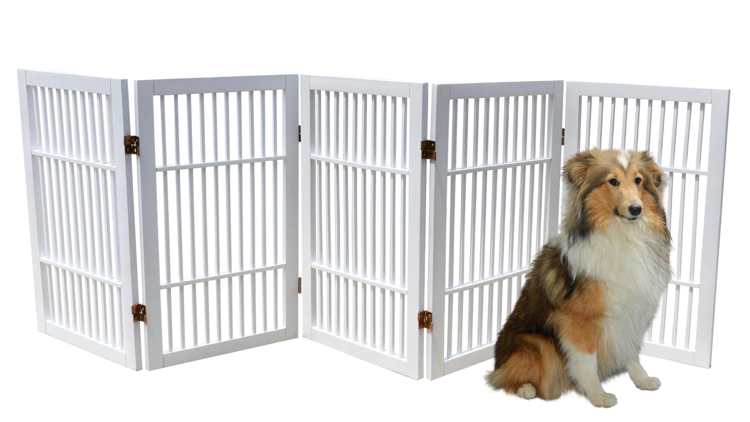 Urnporium freestanding gate with two-way hinges folds for storage