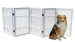 Urnporium freestanding gate with two-way hinges folds for storage