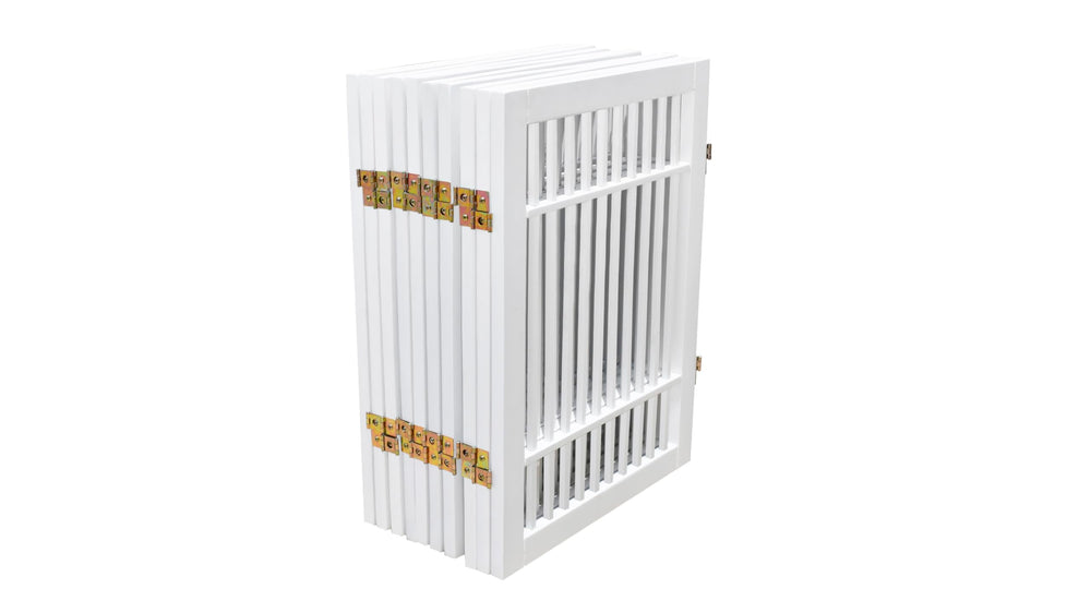 Urnporium freestanding gate folded for compact storage