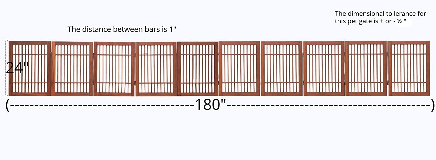 Urnporium freestanding pet gate set up indoors and outdoors.
