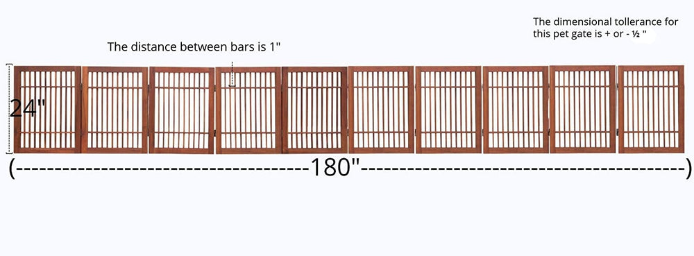 Urnporium freestanding pet gate set up indoors and outdoors.