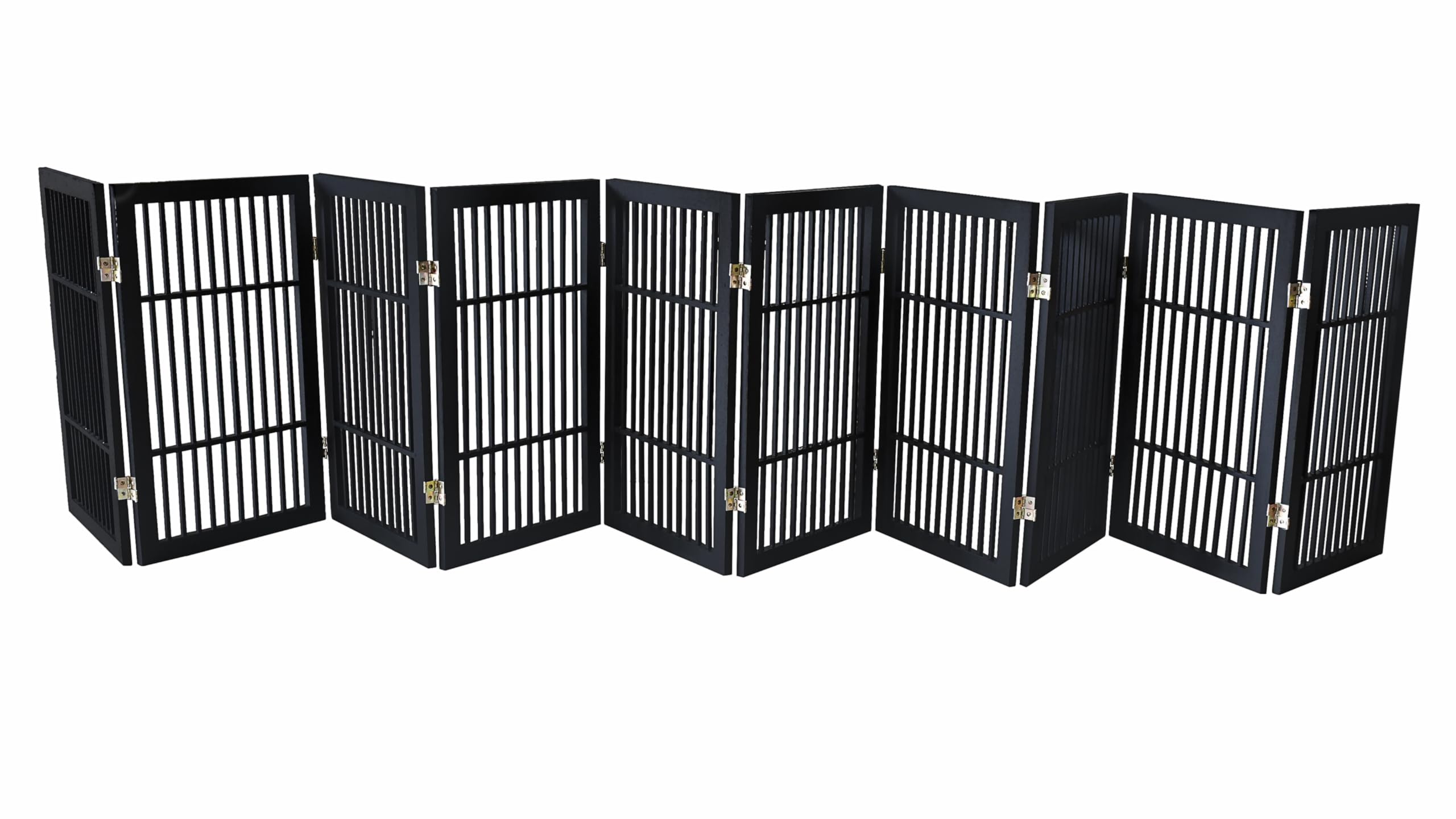 Urnporium pet gate 10-panel 30 tall keeps dogs contained in doorways with freestanding design