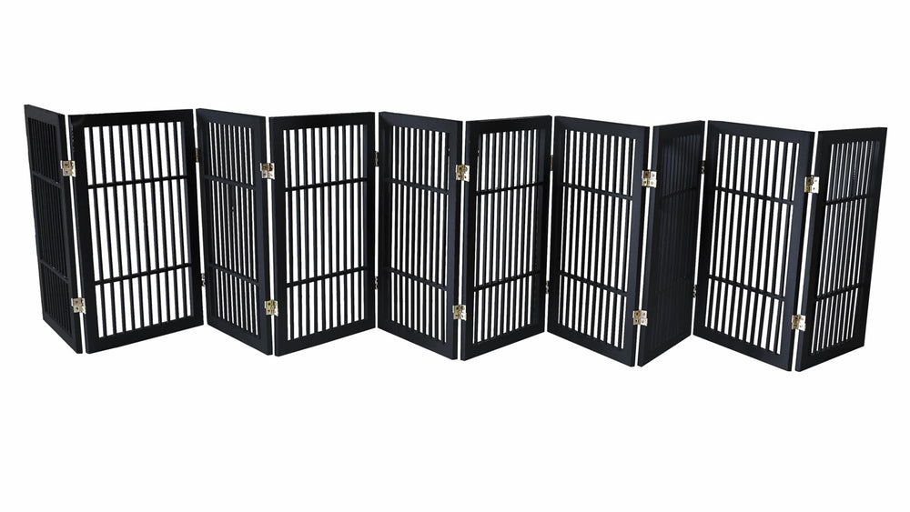 Urnporium pet gate 10-panel 30 tall keeps dogs contained in doorways with freestanding design