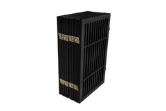 Urnporium pet gate with 2-way hinges adapts to multiple room configurations