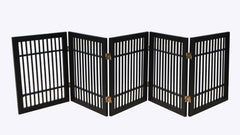 Urnporium pet gate with 2-way hinges provides flexible room separation