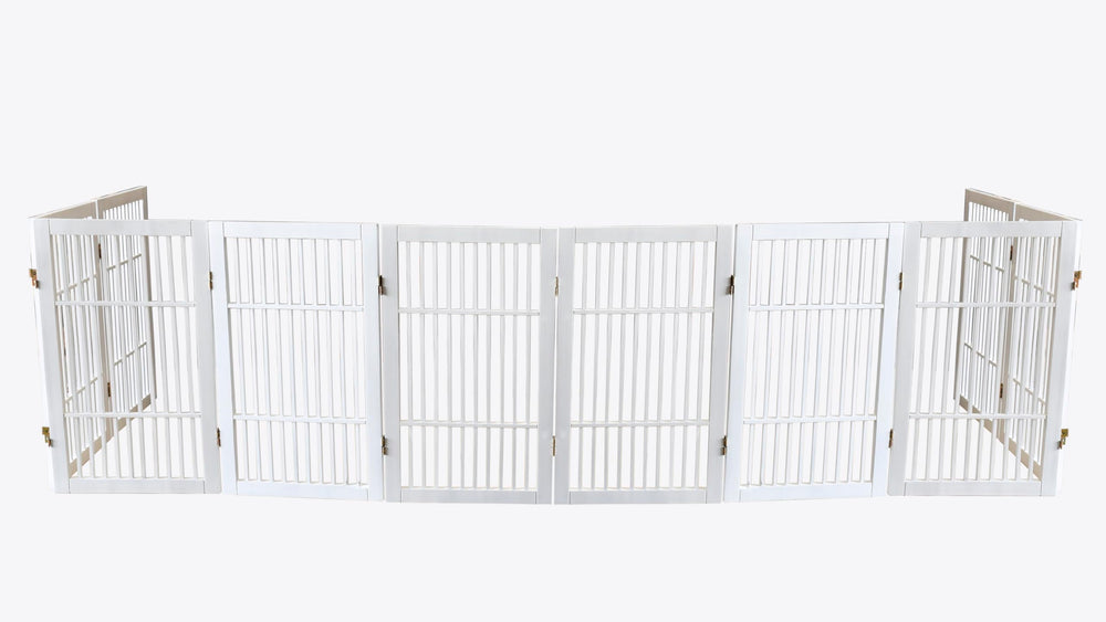 Urnporium acacia hardwood durability highlighted in a sturdy pet gate