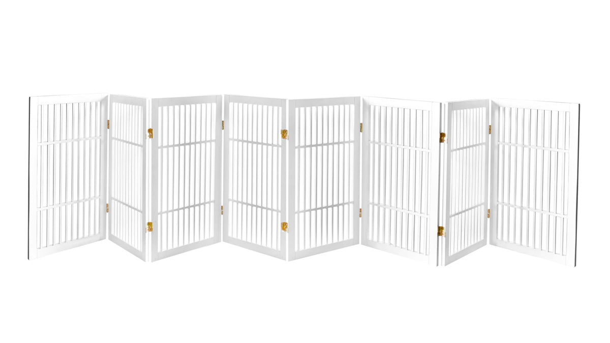 Urnporium pet gate in Acacia wood, fully assembled for immediate use