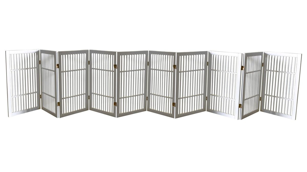 Urnporium pet gate acacia wood frame fully assembled for immediate use