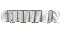 Urnporium pet gate acacia wood frame fully assembled for immediate use