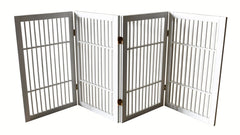 Urnporium pet gate acacia wood fully assembled showcases natural durability.