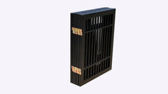 Urnporium accordion-style gate expands to fit wide doorways and hallways