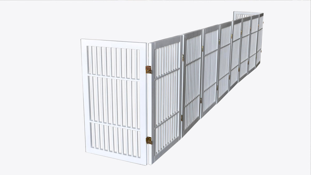 Urnporium decorative wooden gate blends with home decor while containing pets
