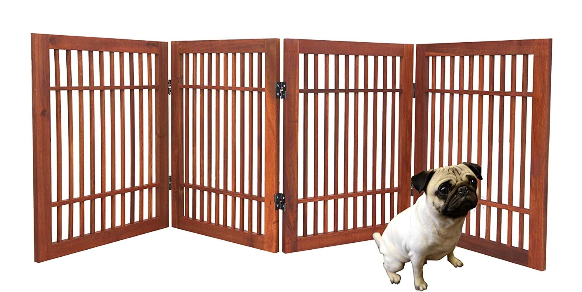 Urnporium Pet Gate folds accordion-style for easy storage and repositioning