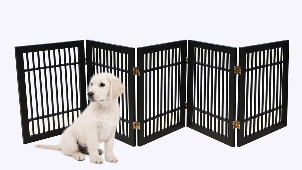 Urnporium folding acacia wood gate showcases durable craftsmanship for indoor or outdoor use