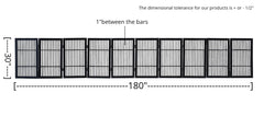 Urnporium pet gate folding accordion style for easy storage after use