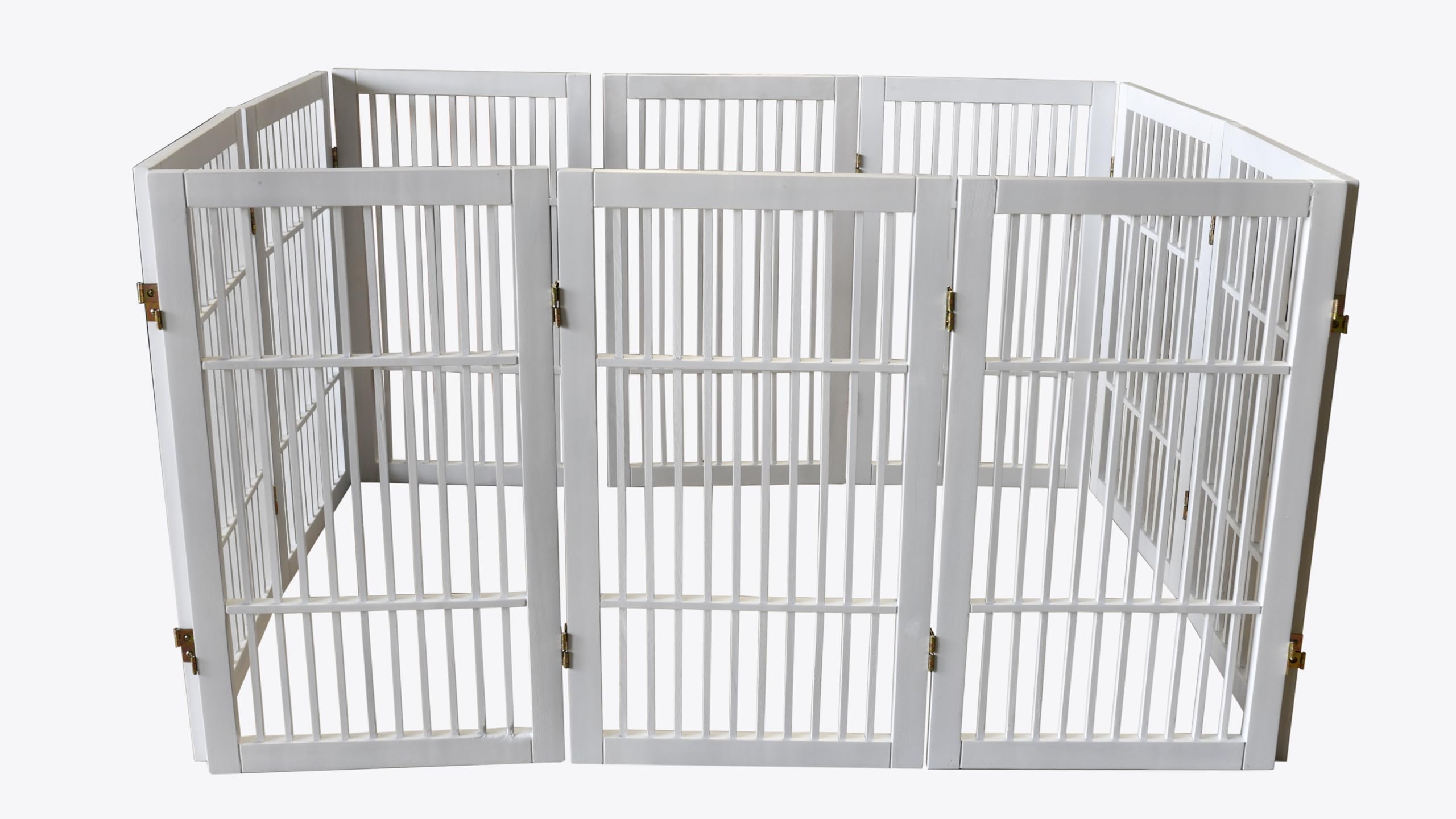 Urnporium freestanding gate placed in doorway acts as room divider