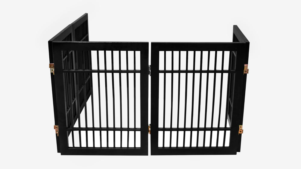 Urnporium large-openings gate blocks access in wide doorways and stair landings