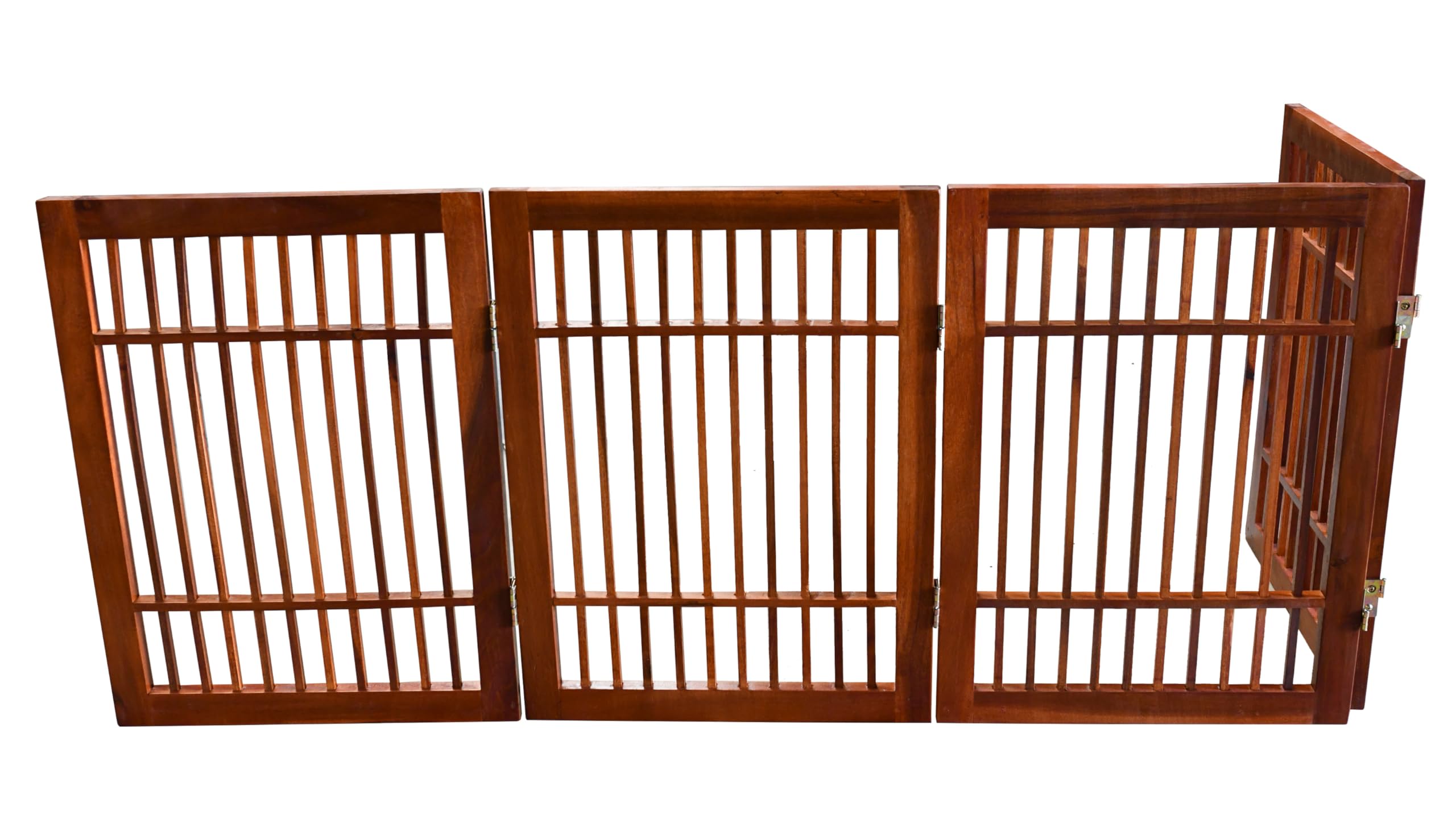 Urnporium Pet Gate outdoors on porch demonstrates versatile indoor-outdoor use