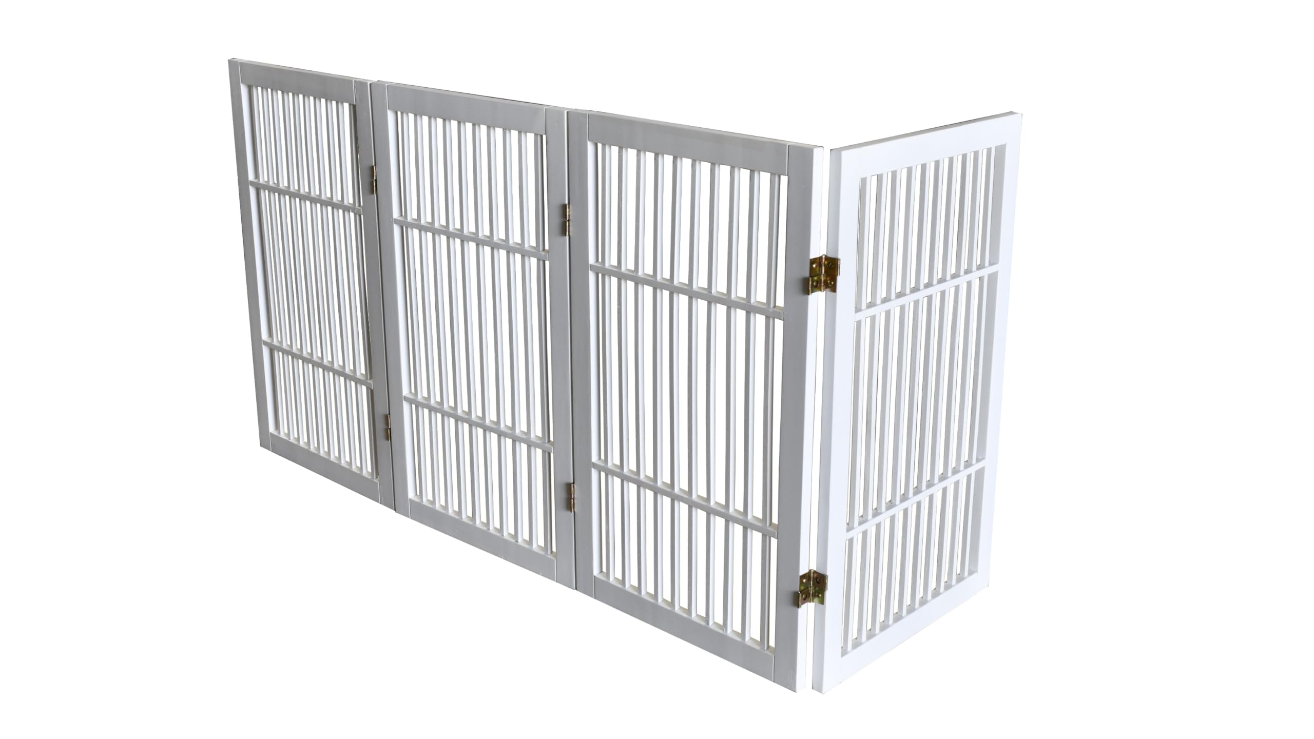 Urnporium freestanding gate adapts for stairs, doorways, or room dividers.