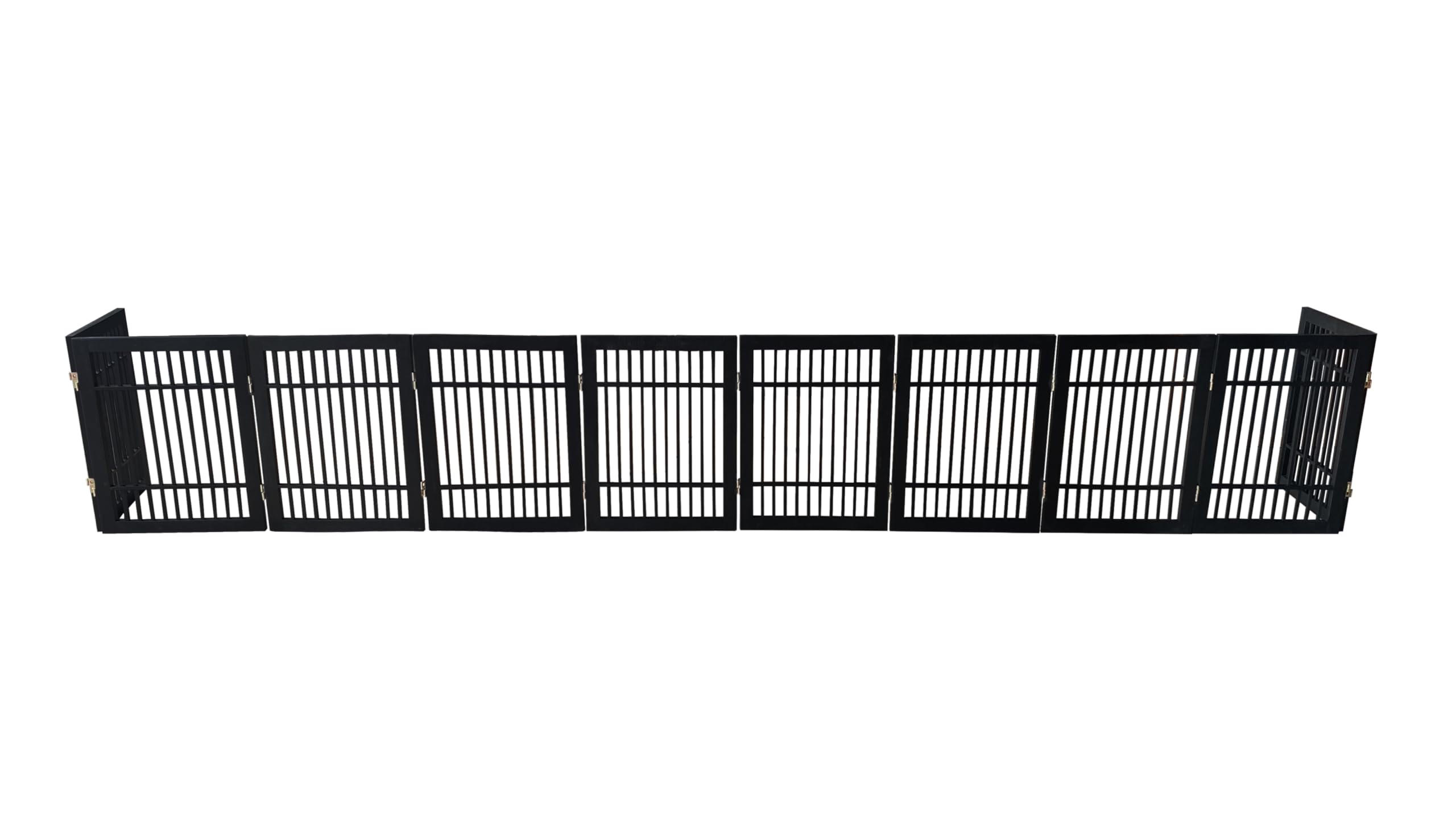 Urnporium pet gate in zigzag configuration blocks wide openings