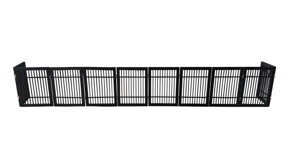 Urnporium pet gate in zigzag configuration blocks wide openings