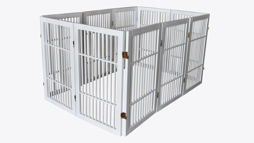 Urnporium wooden gate arranged in zigzag covers wide openings easily