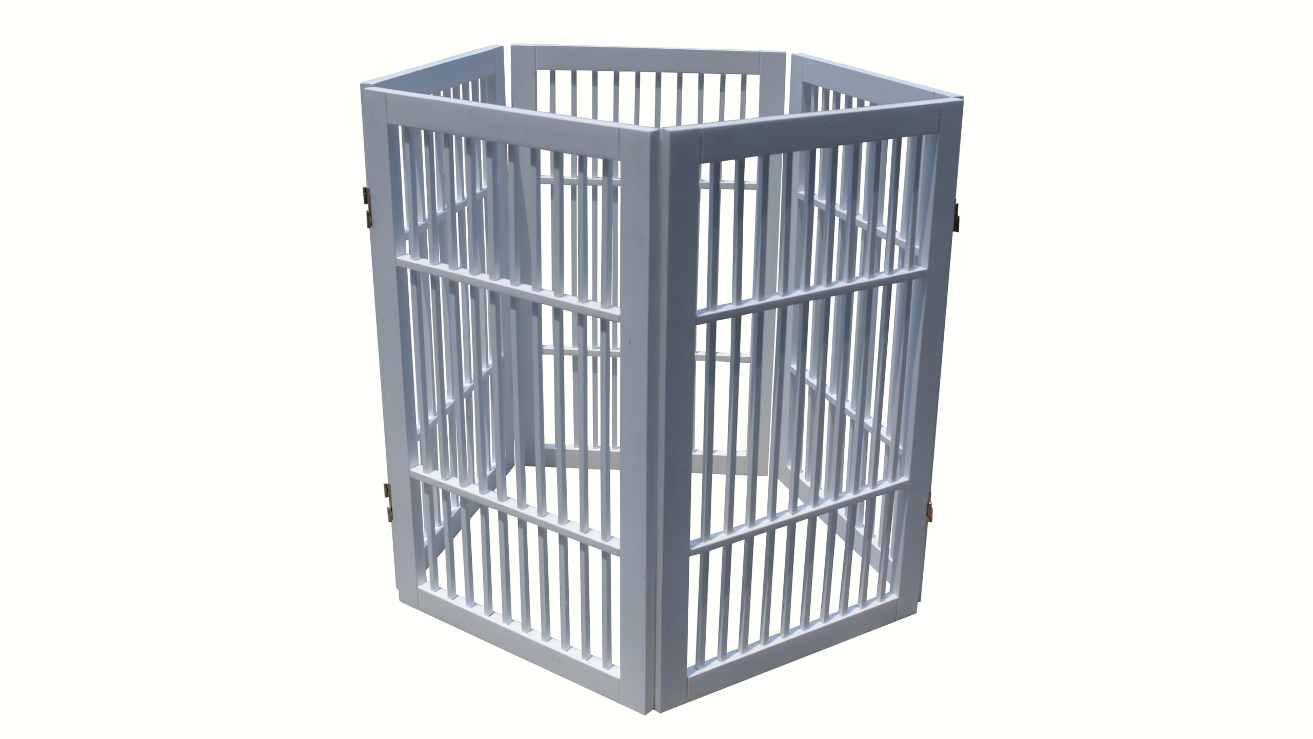 Urnporium sturdy acacia gate blocks off pet areas with style