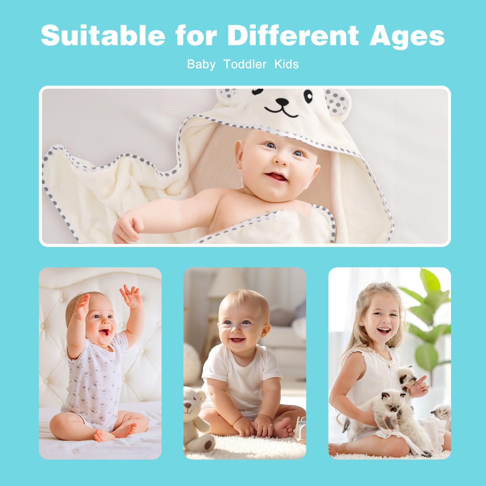 URSEORY gift-ready hooded towel set ideal for baby showers