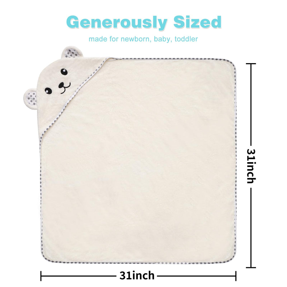 URSEORY hooded towel shown as bath, pool or travel use option