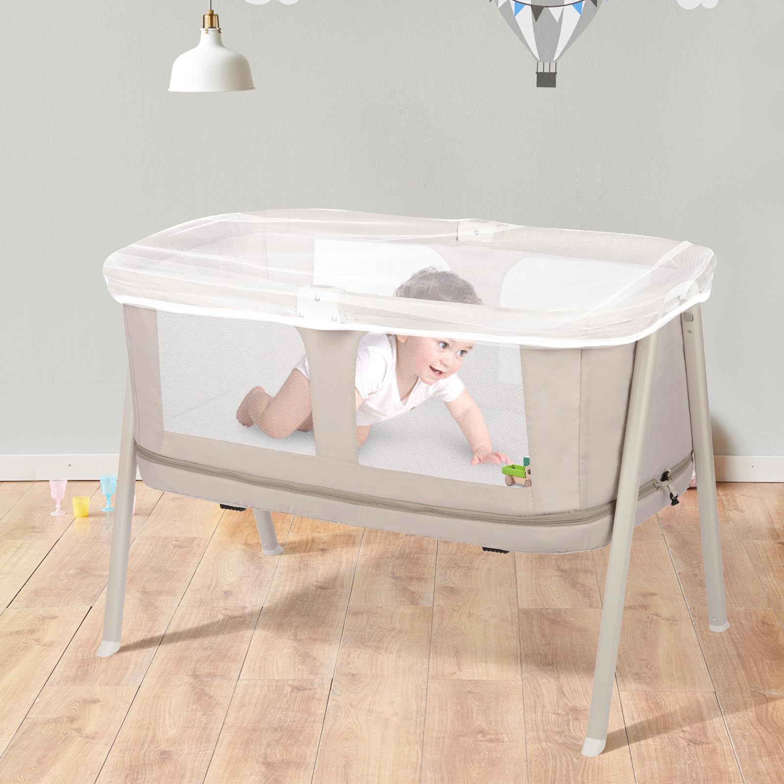 URZGU baby mosquito net-stroller extended length shows stretch to fit most strollers