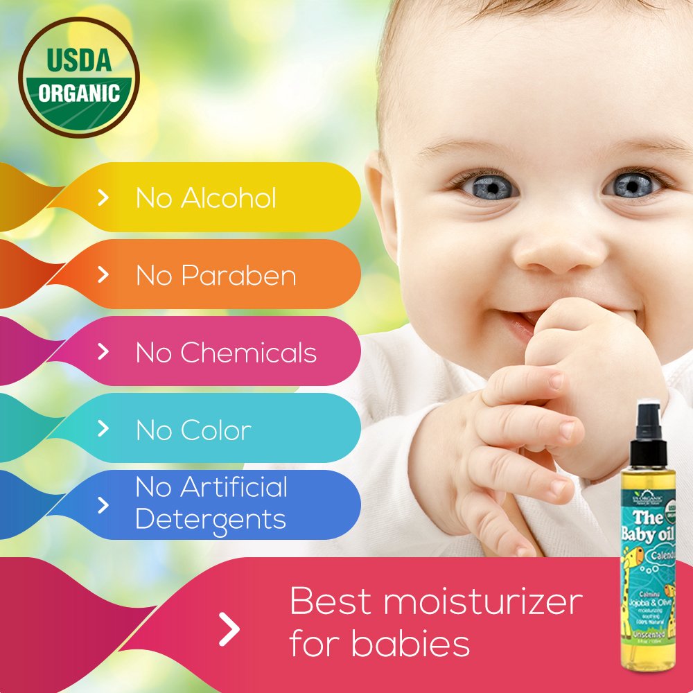 US Organic Baby Oil fast-absorb-texture demonstrates quick hydration without heaviness.