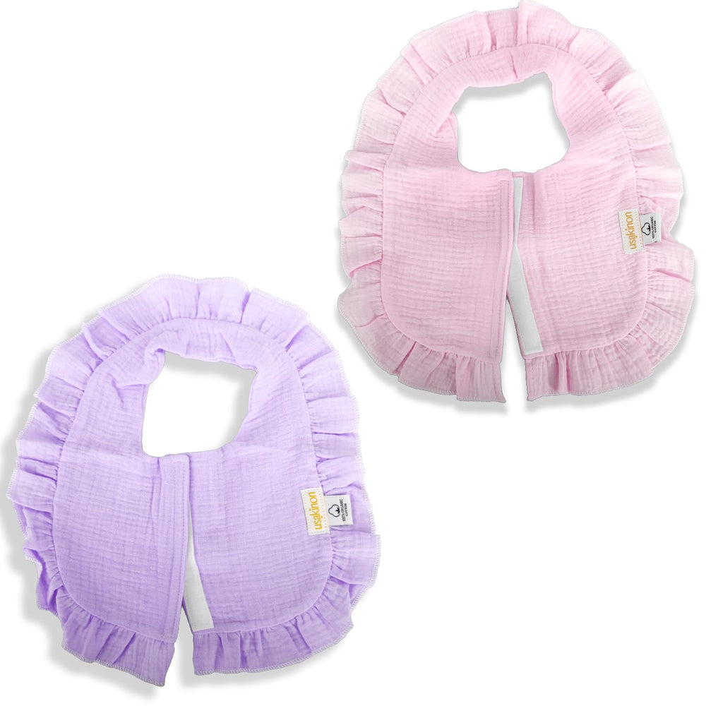 usakinon baby bib front-closure for quick, secure drool protection.